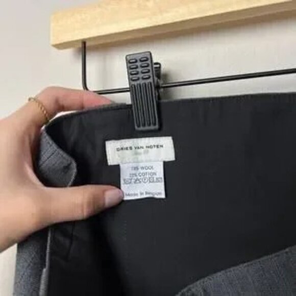 vintage dries van noten gray ultra high rise ribcage corset trousers pants - Picture 3 of 10